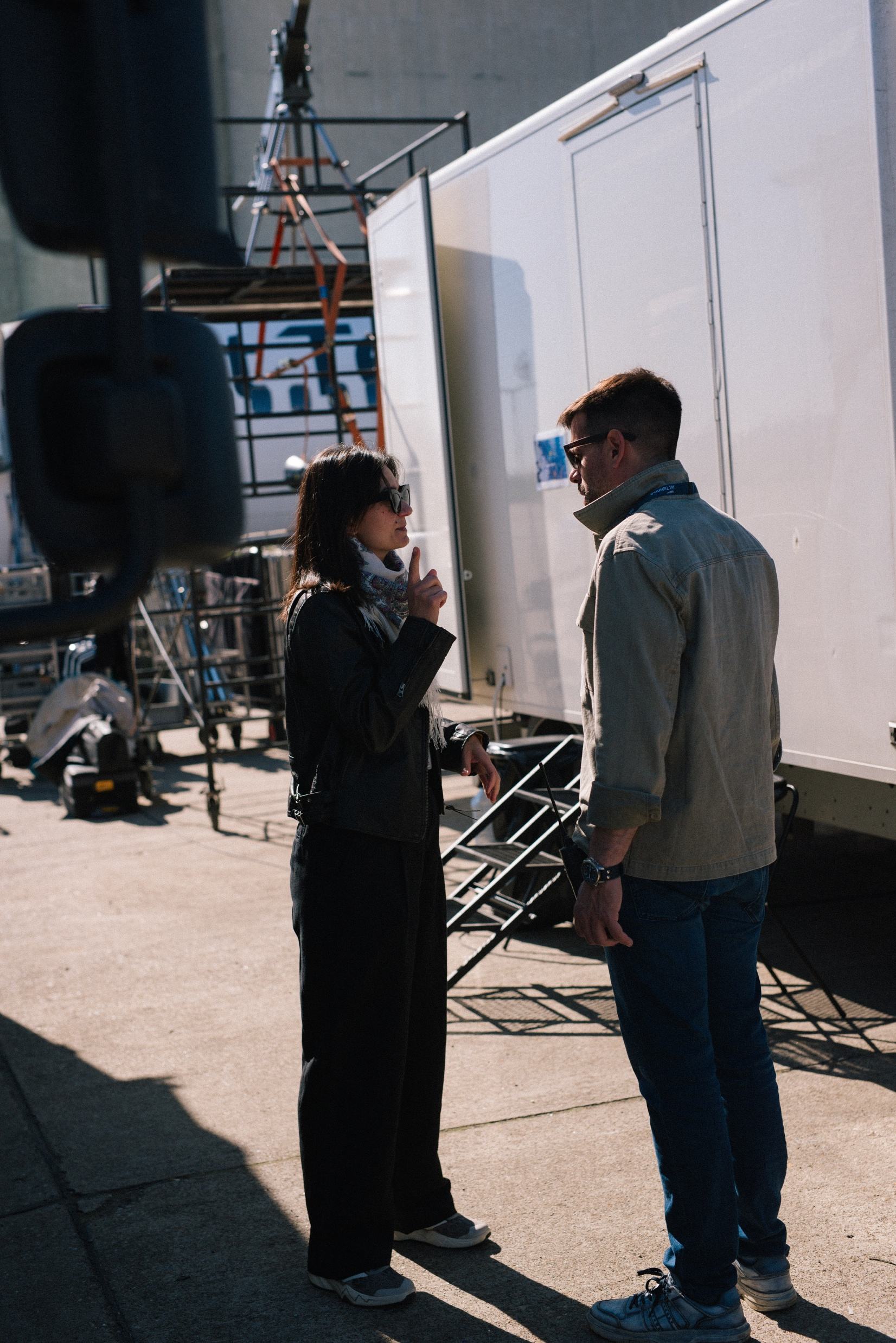 On-set lighting setup